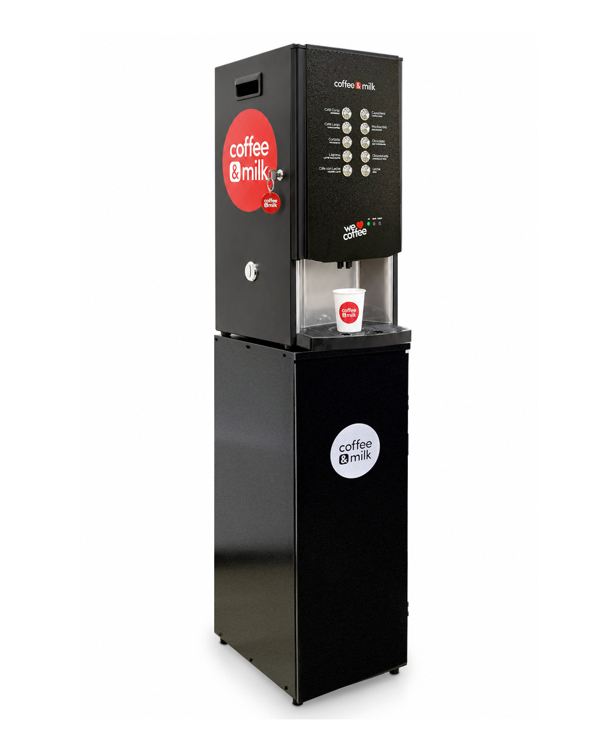 Mueble Verona de Coffee & Milk con una expendedora de café Báltico encima