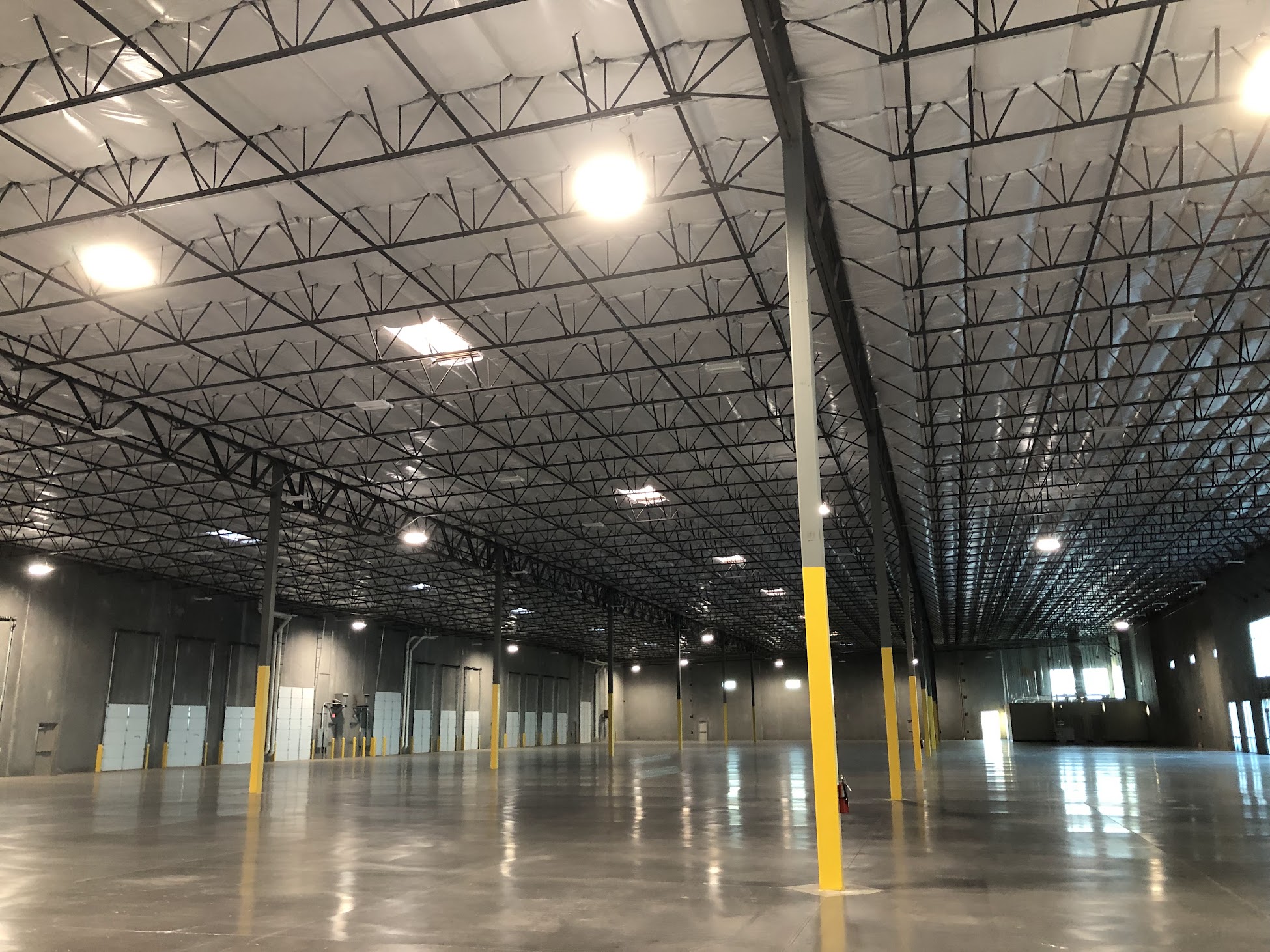 nighttime charging station in park