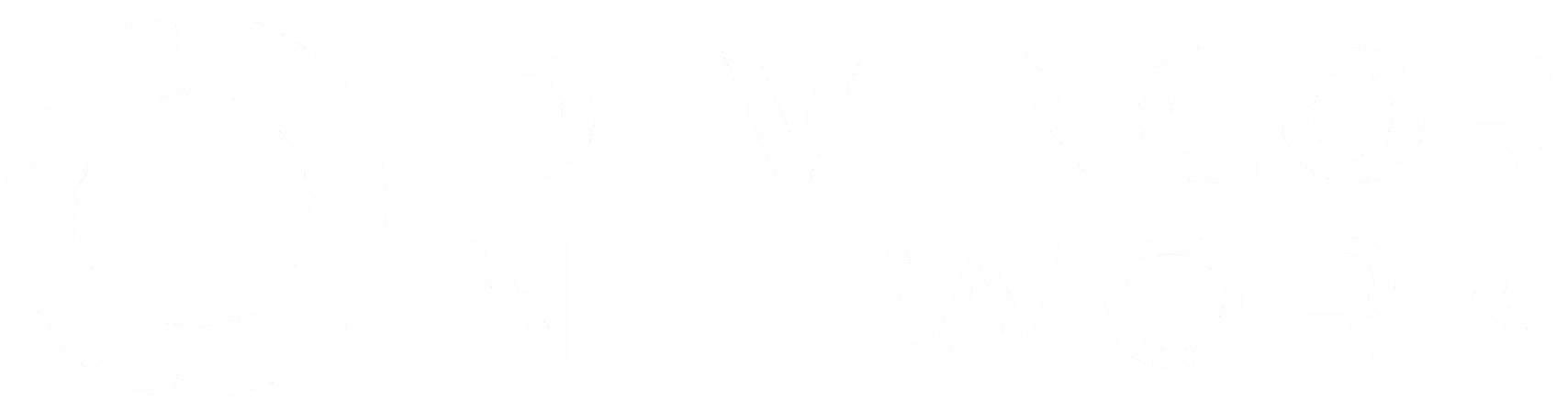 DEVENGOR NETWORK text with a circular gear-like logo on the left.