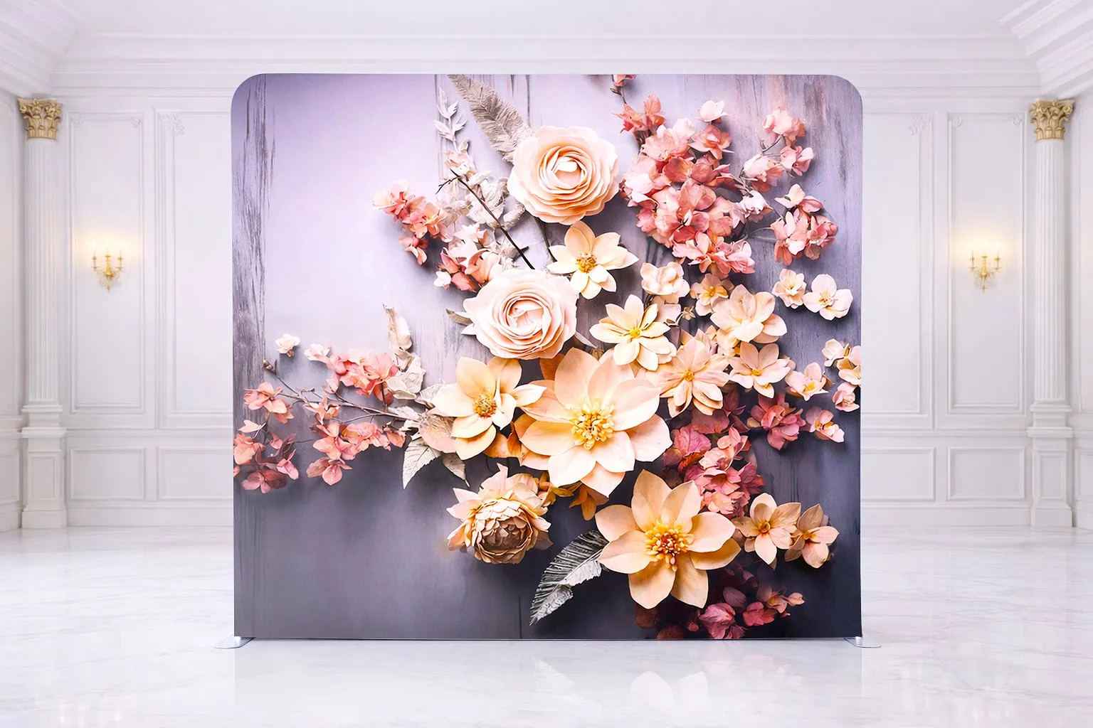 3D Bouquet on Wood Panel