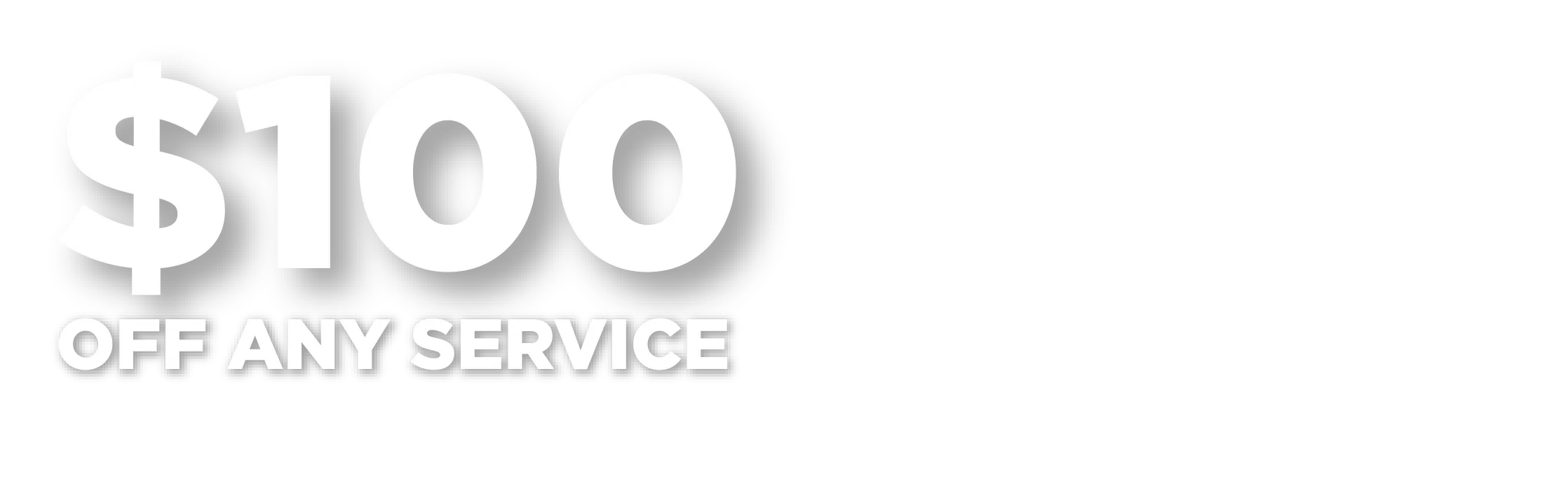 $100 off any service promotional text with JM Total Clean logo and terms-apply note.