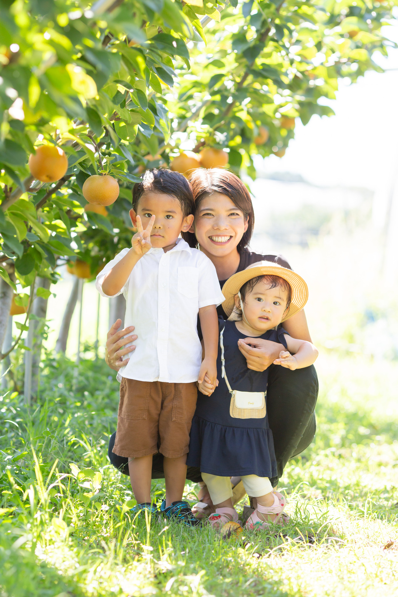 2人の子と一緒の美紗さん
