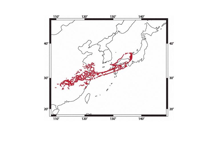 図2 ウンカ飛来予測図