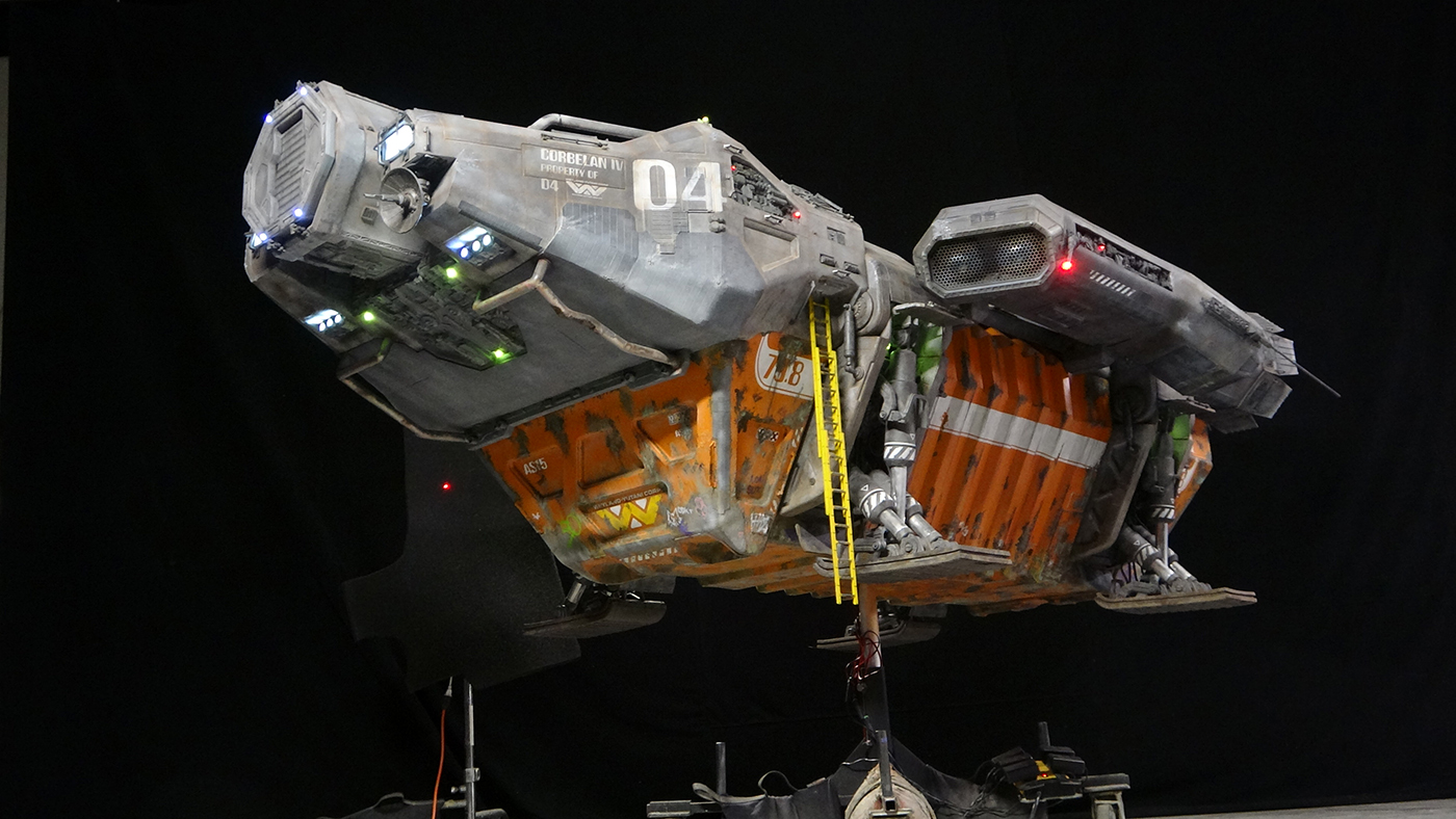 A scale miniature of the Corbelan spaceship from Alien: Romulus, produced by Pro Machina.