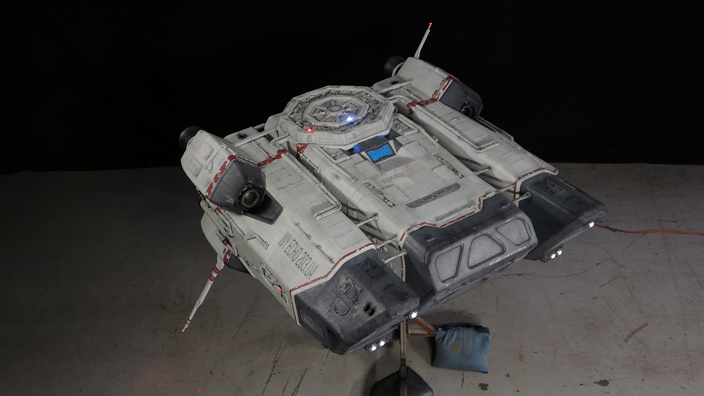 A scale miniature of the Echo Probe spaceship from Alien: Romulus, produced by Pro Machina.