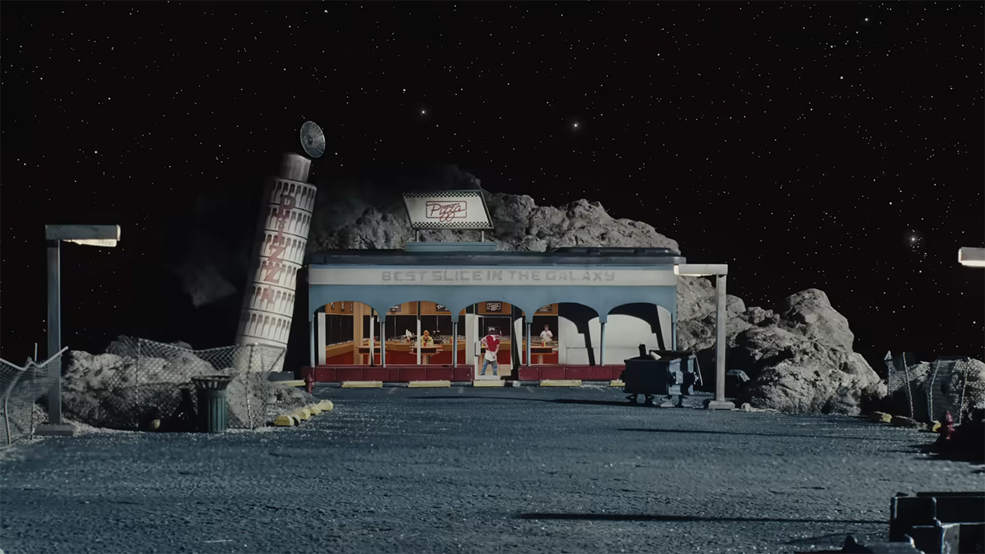 A still of the miniature set from the On: Zone Dreamers Commercial.