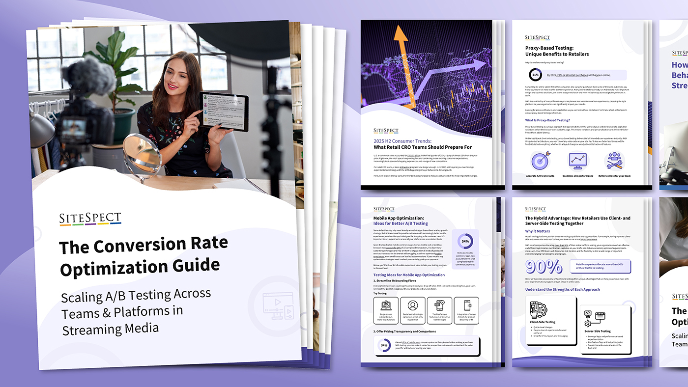 A collection of marketing materials designed for Sitespect.