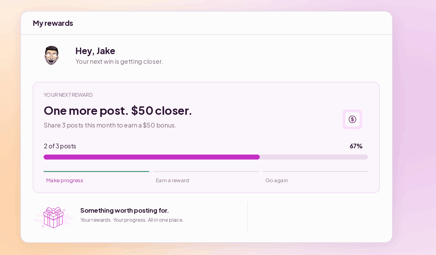 SATHI affiliate dashboard with live reward progress
