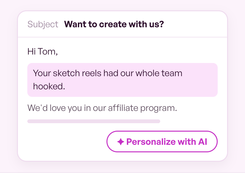 Placeholder illustration for Personalize with AI