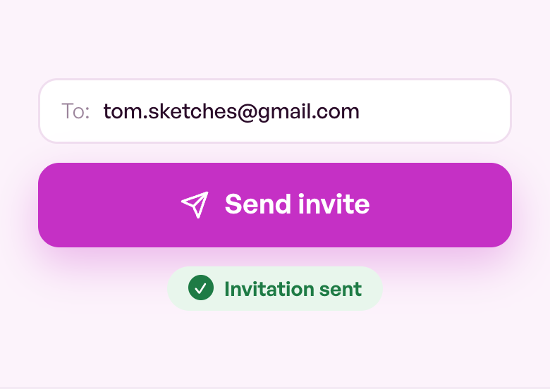 Placeholder illustration for Invite in one click