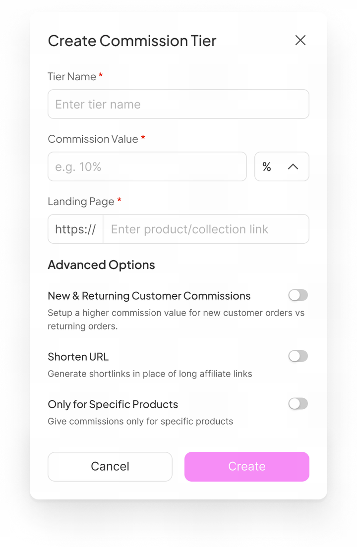 Creating a commission tier in SATHI