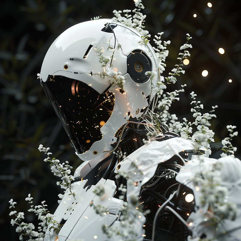 woman in blue background