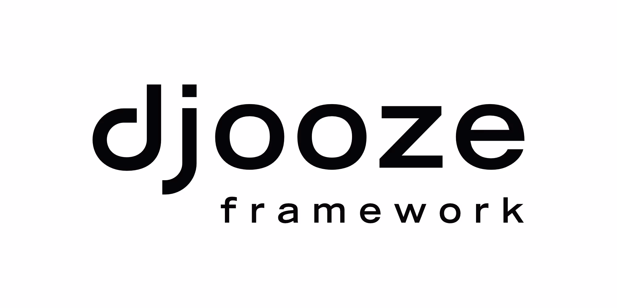 djooze Framework Schriftzug in schwarzer Schrift auf weißem Hintergrund.