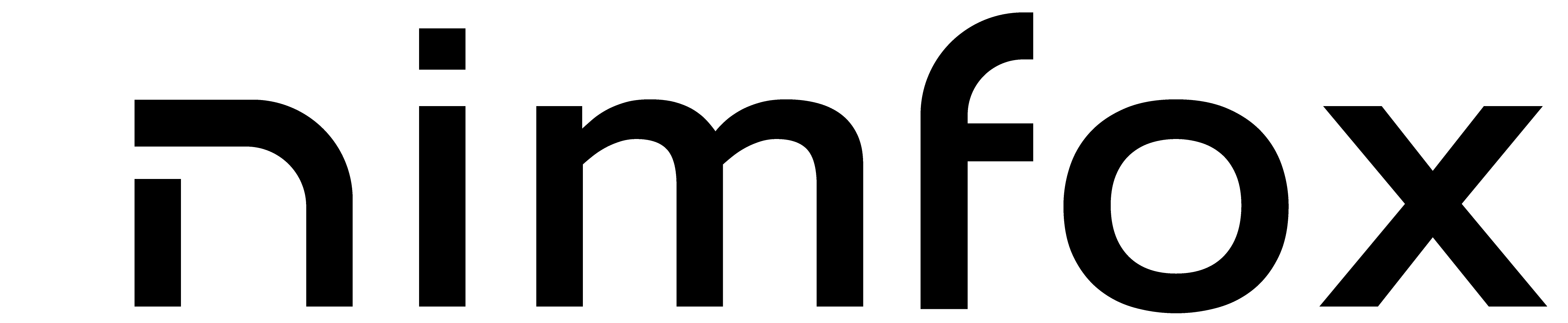 Logo mit stilisiertem Fuchs-Icon und dem Text Nimfox.