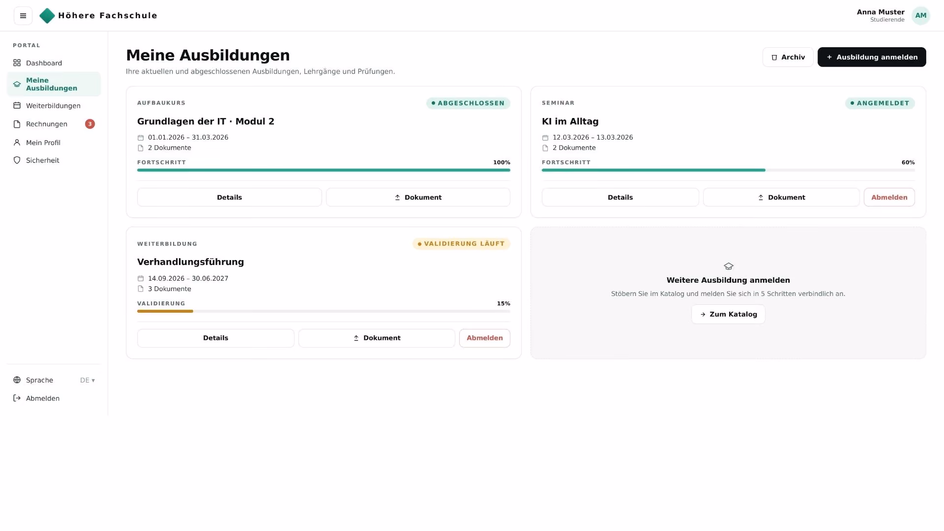djooze.academy App – Übersicht