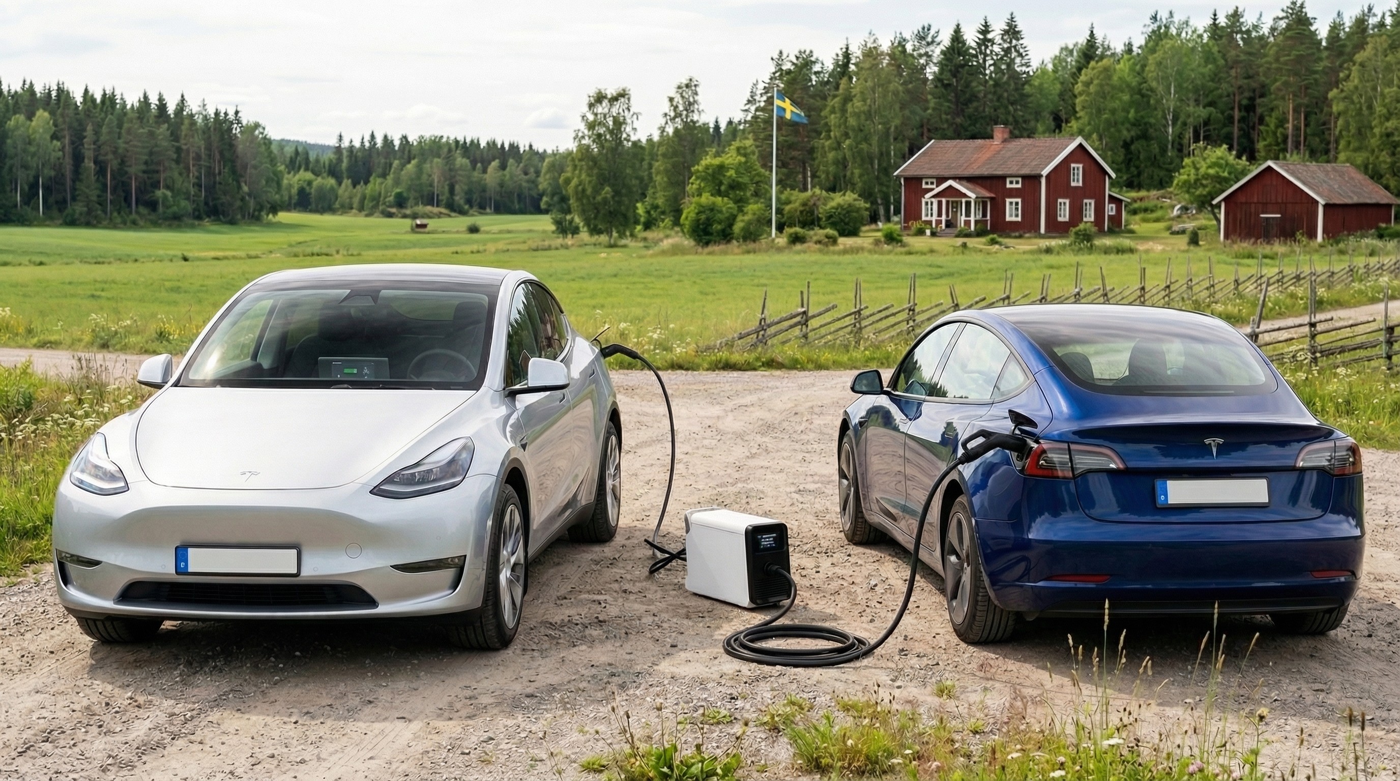 WETOX D2 V2L adapter for Tesla Model Y, enabling mobile AC power output