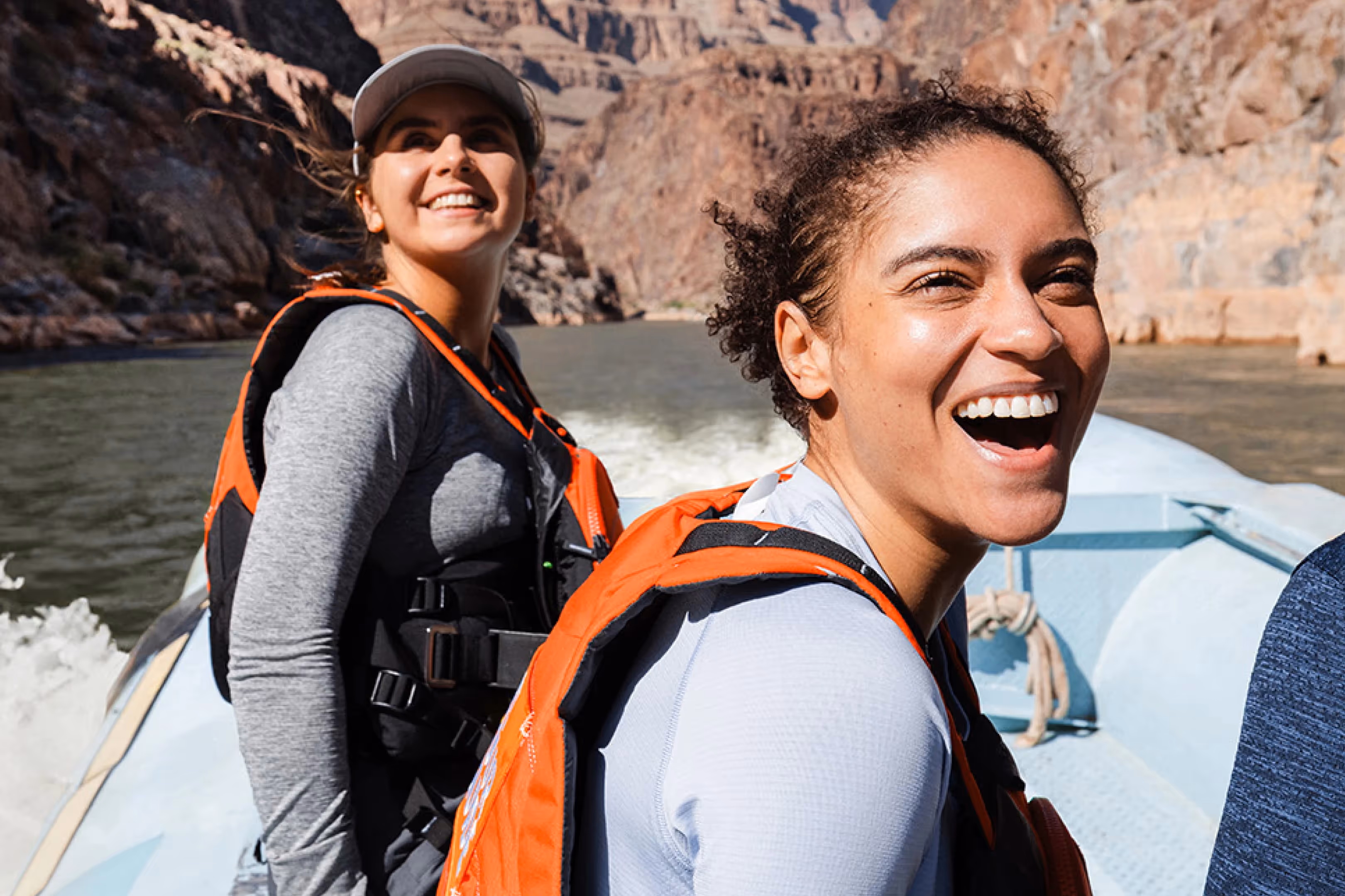 Kayaking activity in a river cave
