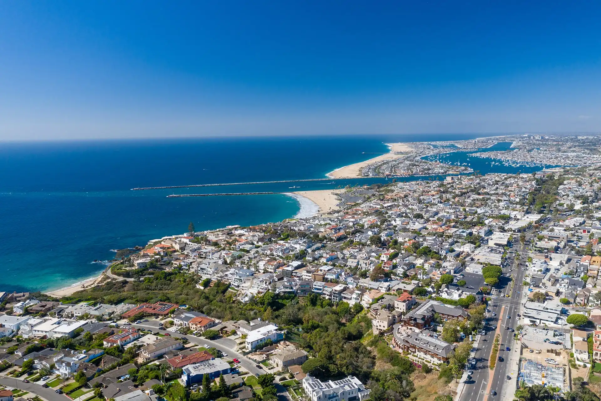 Coastal Neighborhood Aerial View