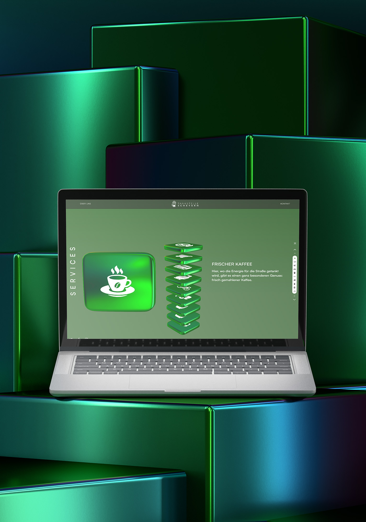 Tankstelle Scheyern Webseite Laptop