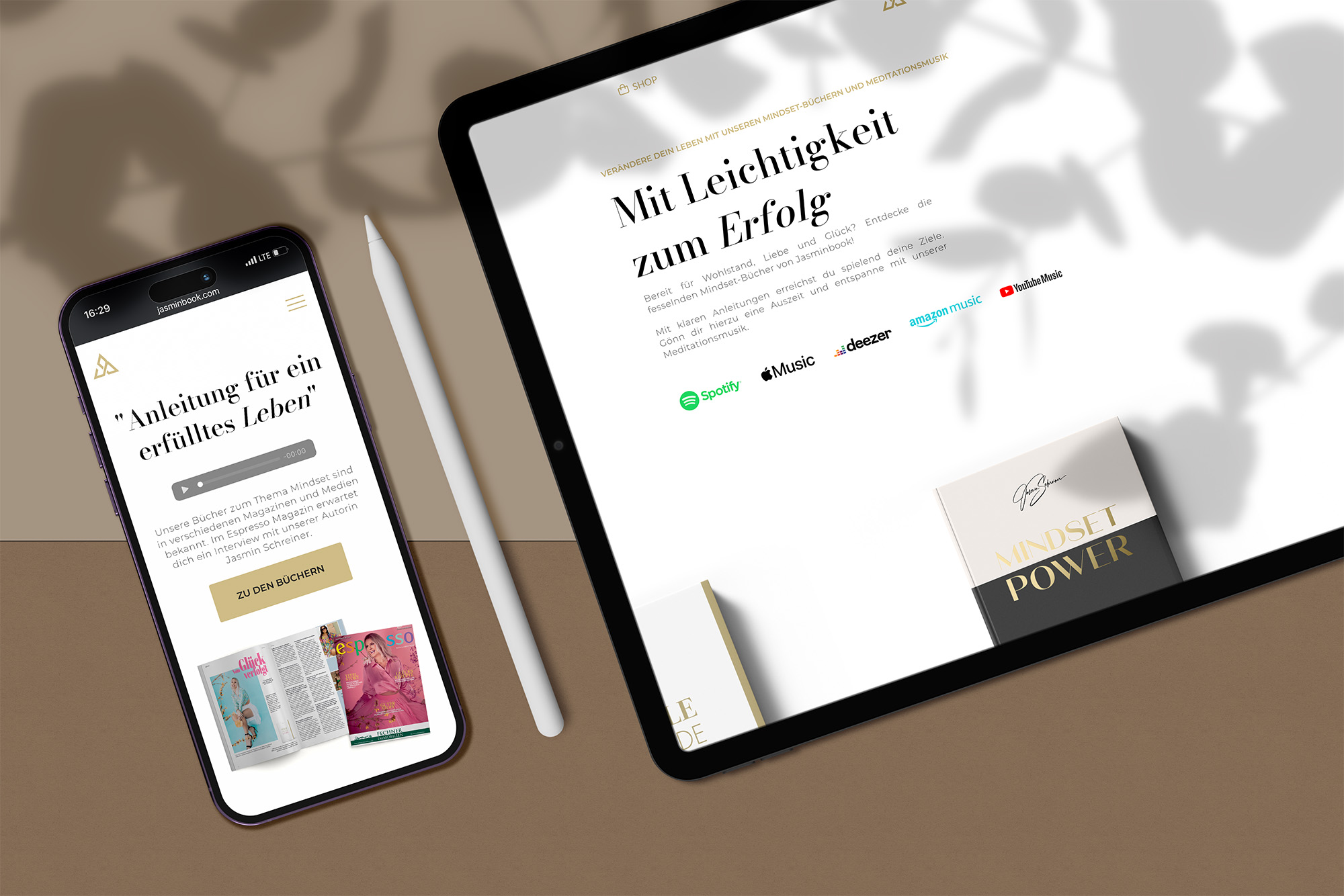 Jasminbook Tablet Webseite