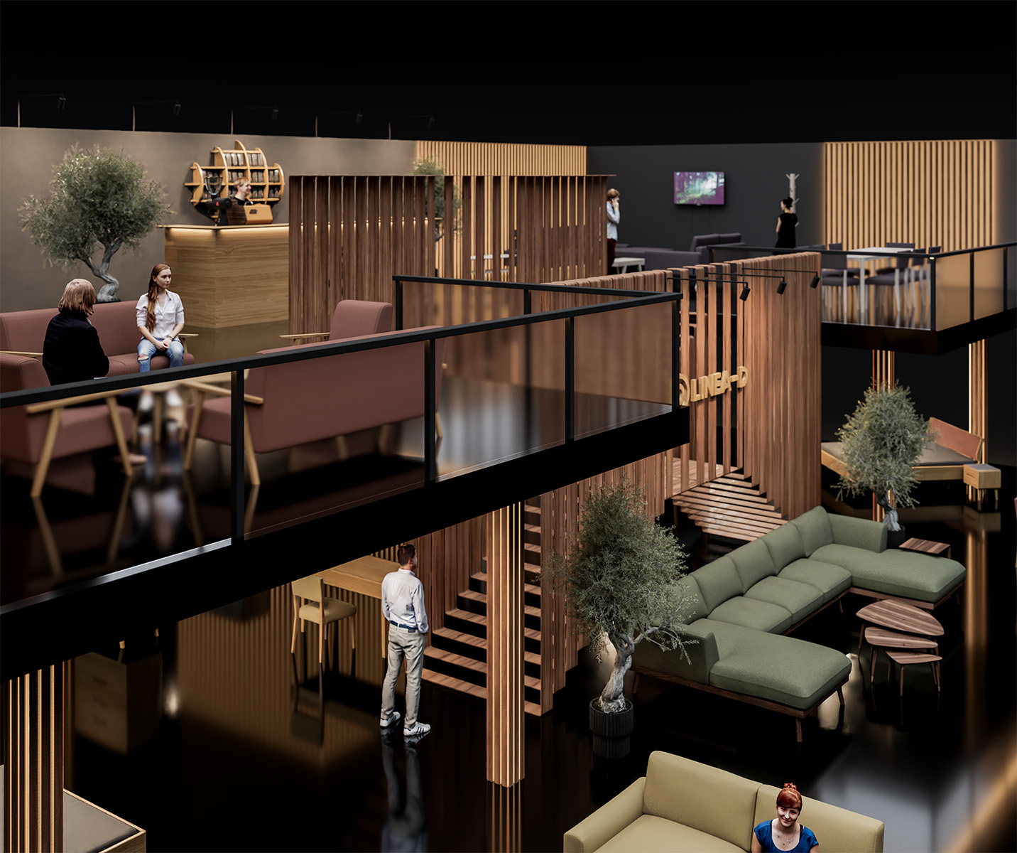 Messedesign Messestand Schraeger Designstudio München