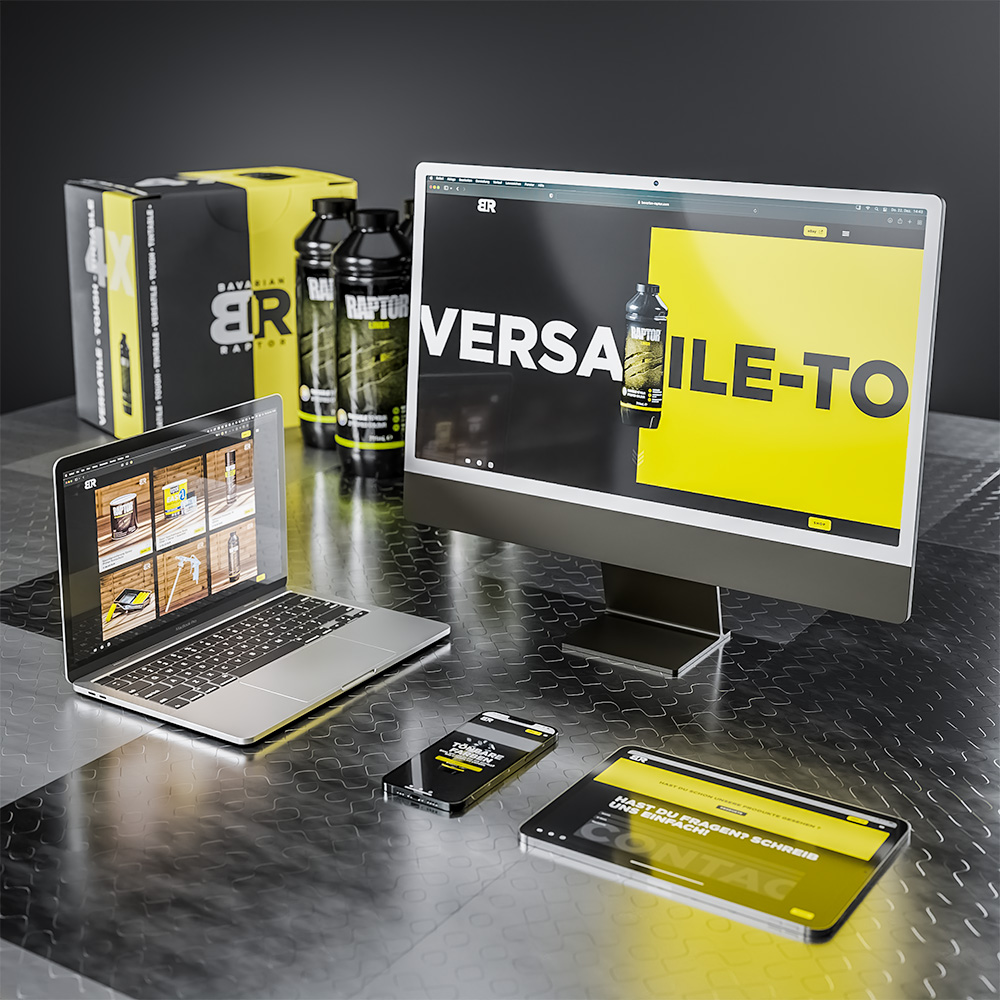 Bavarian Raptor Lacke Responsive Branding