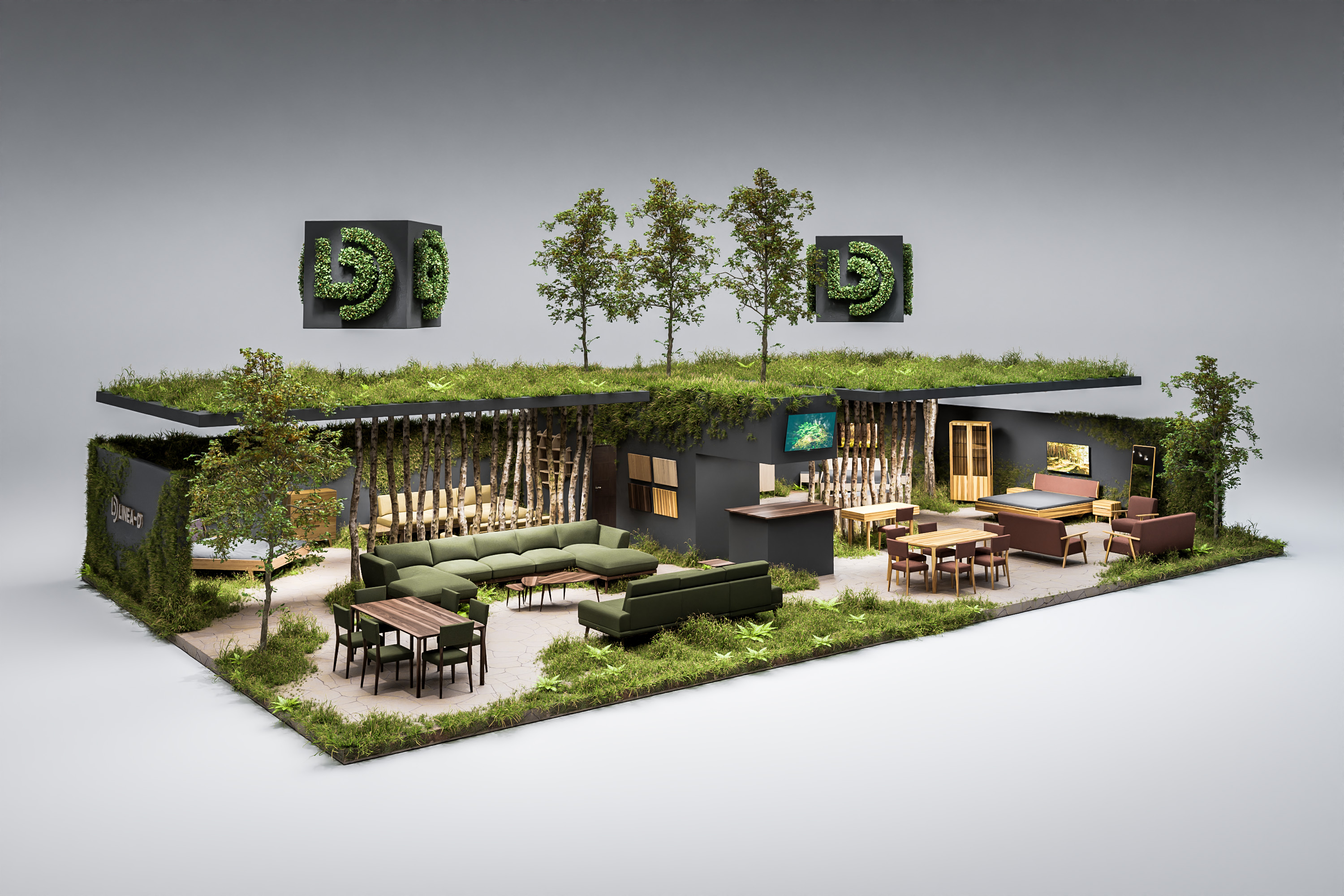 3D Rendering Messestand Stockholm