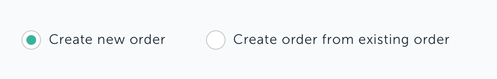 Different ways of creating orders manually
