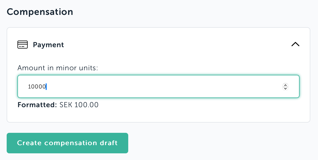 Compensation amount