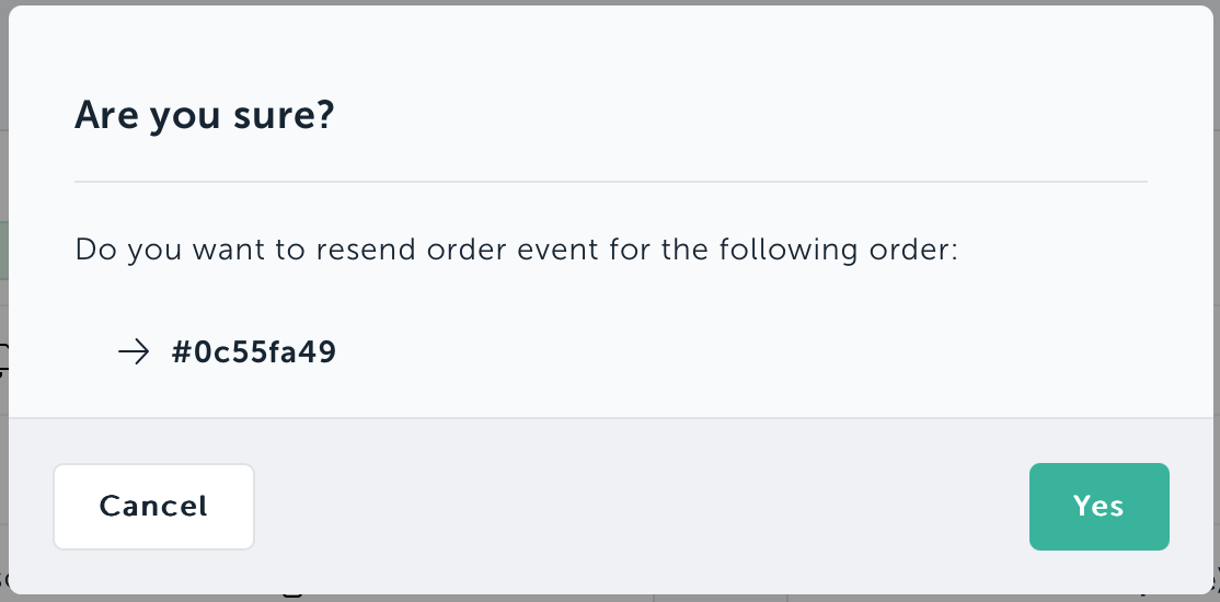 Resend order events