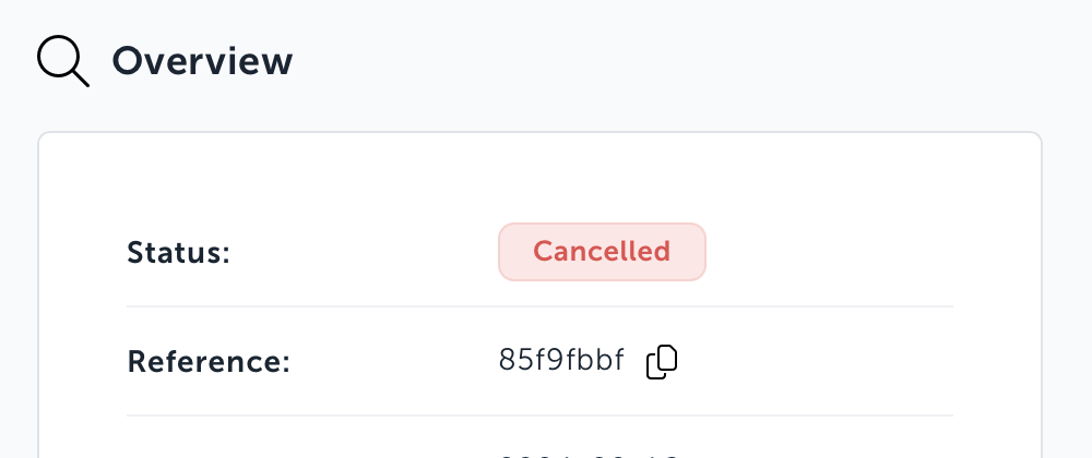 Cancellation status