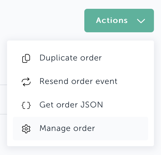 Manage order