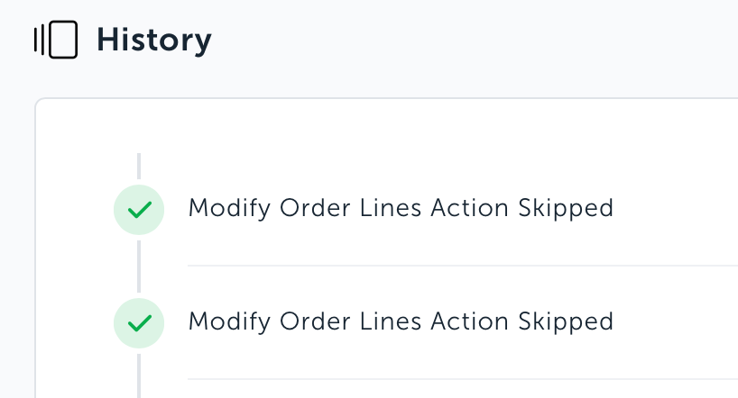 History of the modified order