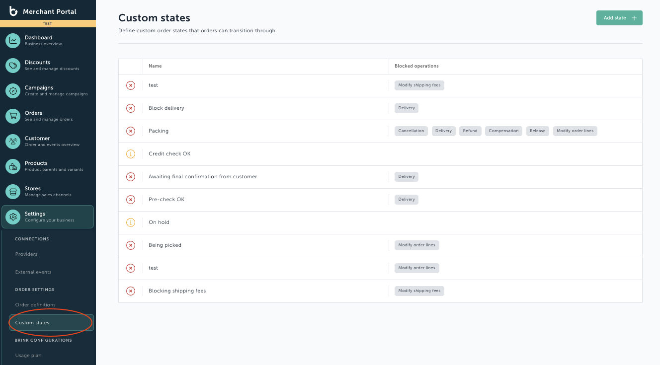 Create and Manage Custom States