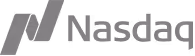 Nasdaq stock market logo.