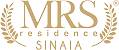 Decorative text reading 'MRS' with gold laurel wreaths on either side and a golden crown above.