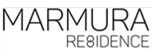 Logo with the word Marmura in bold uppercase letters and Residence in smaller uppercase letters below, with a stylized number 8 replacing the letter B.