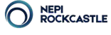 NEPI Rockcastle company logo with circular design and text.