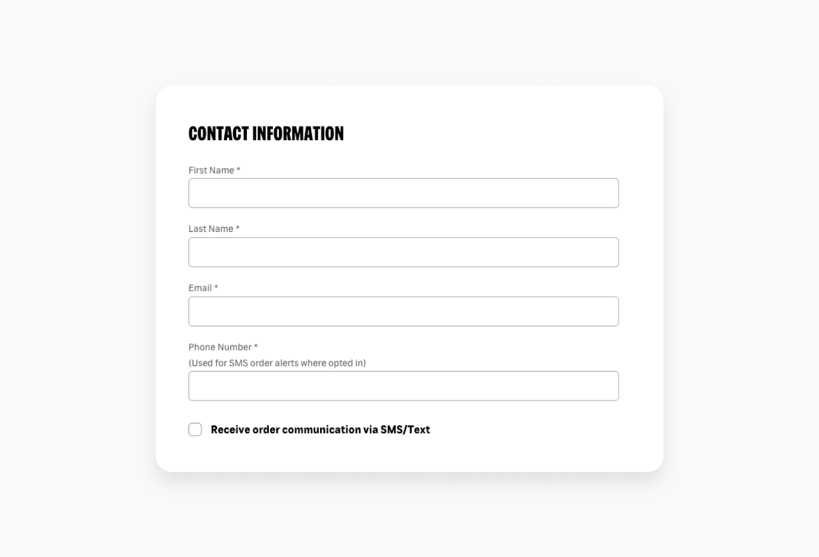 Visual of a business encouraging customers to opt-in to an SMS service at checkout.