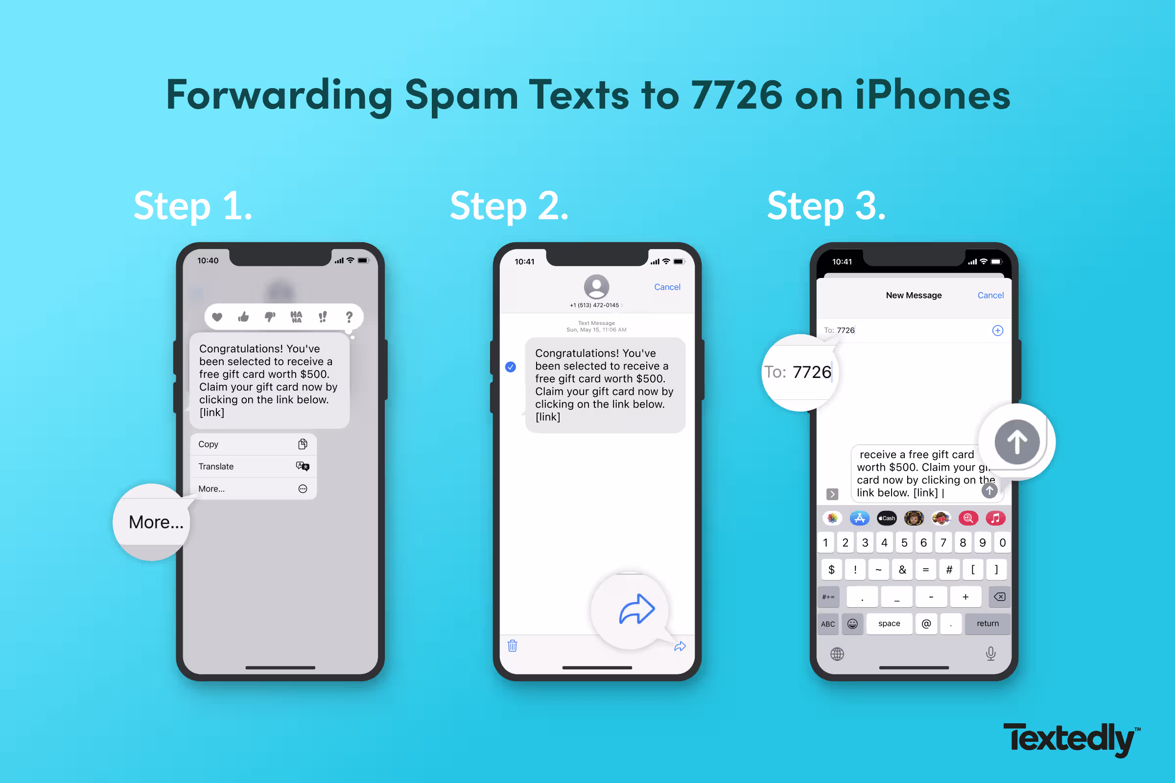 How to Forward a Spam Text to 7726 on an iPhone.