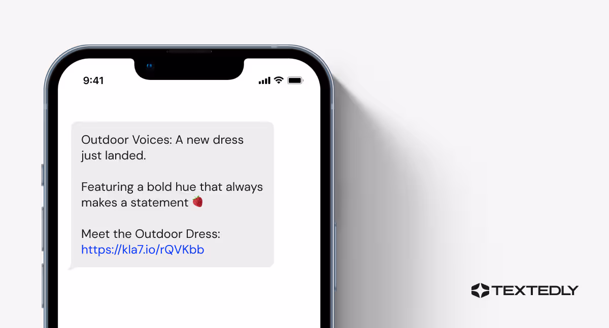Outdoor voices using text message marketing.