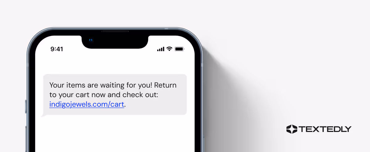 A return to cart CTA example.