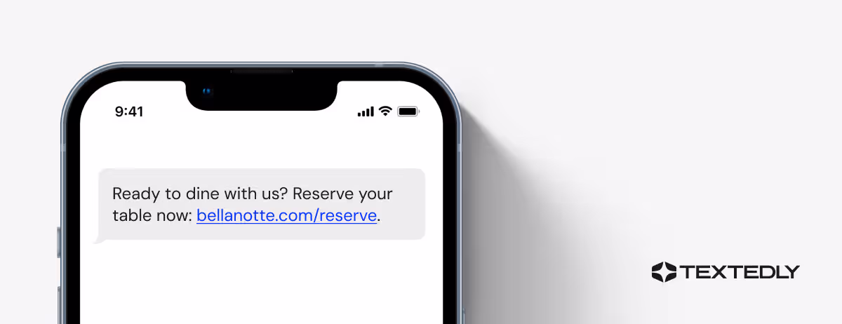 A restaurant reservation CTA example.