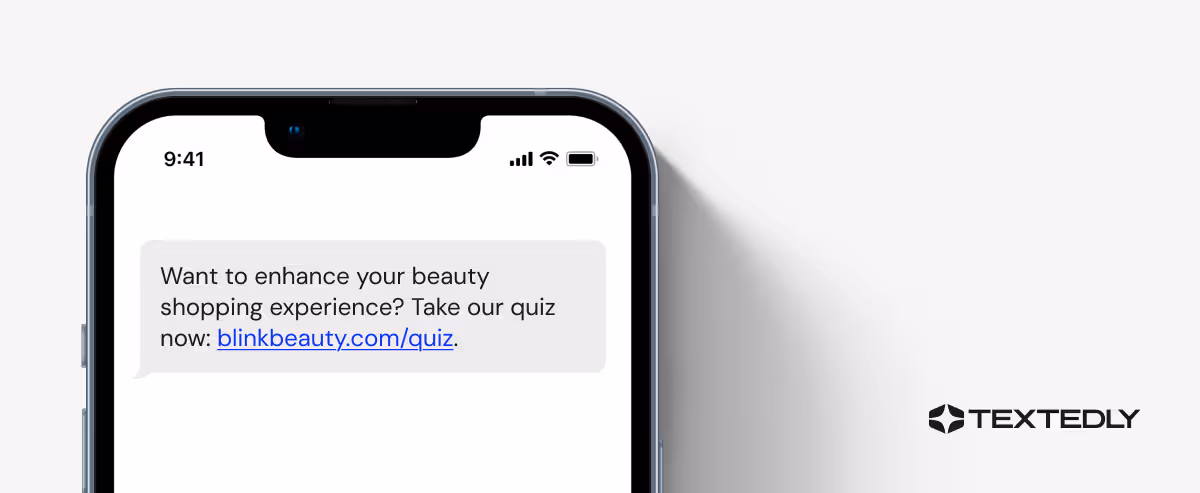 A CTA example for a shopping quiz.