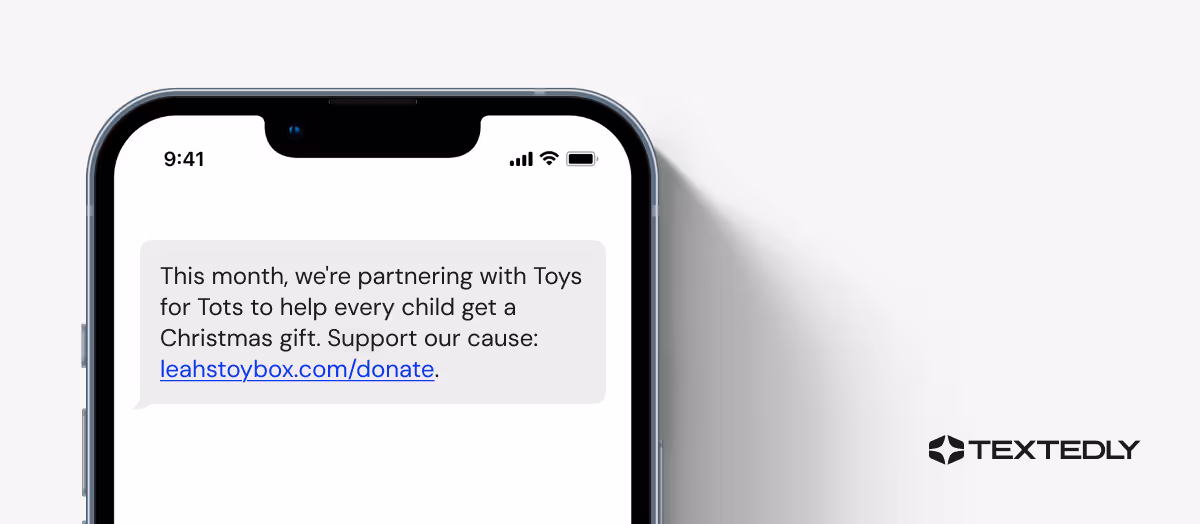 A CTA example to support a cause.