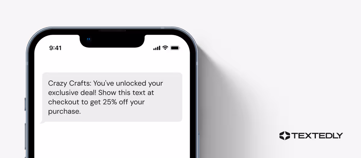 An CTA example for a show this text promo.