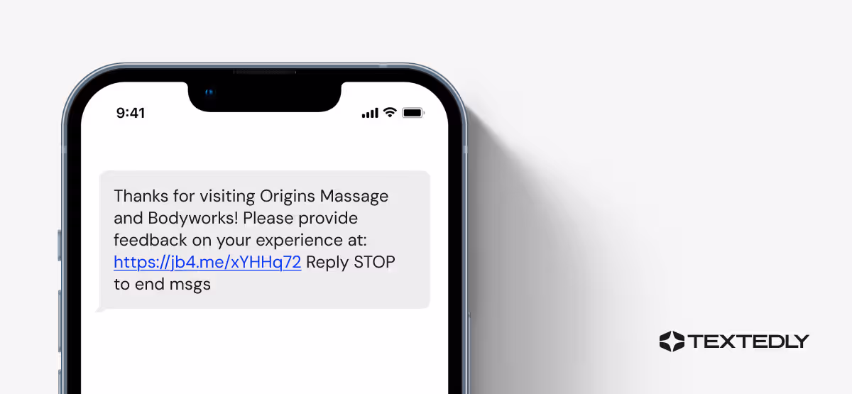 SMS marketing idea for getting feedback.