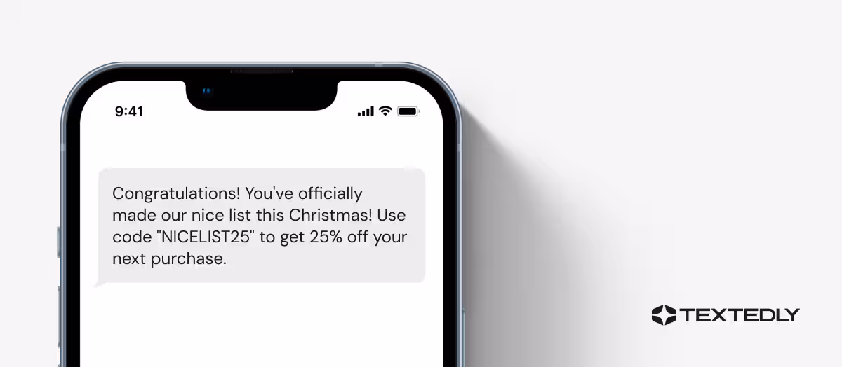 Christmas SMS Marketing Example.