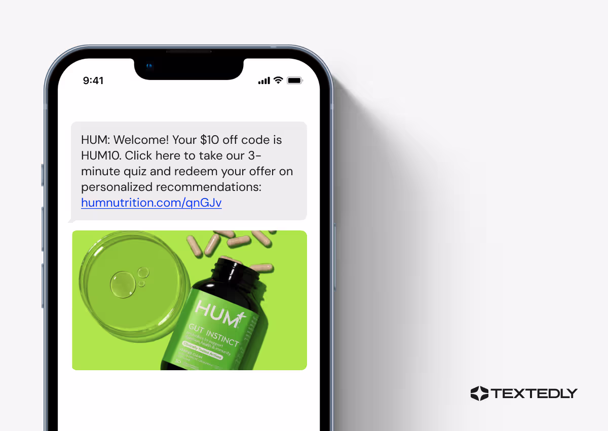 A welcome MMS marketing example.