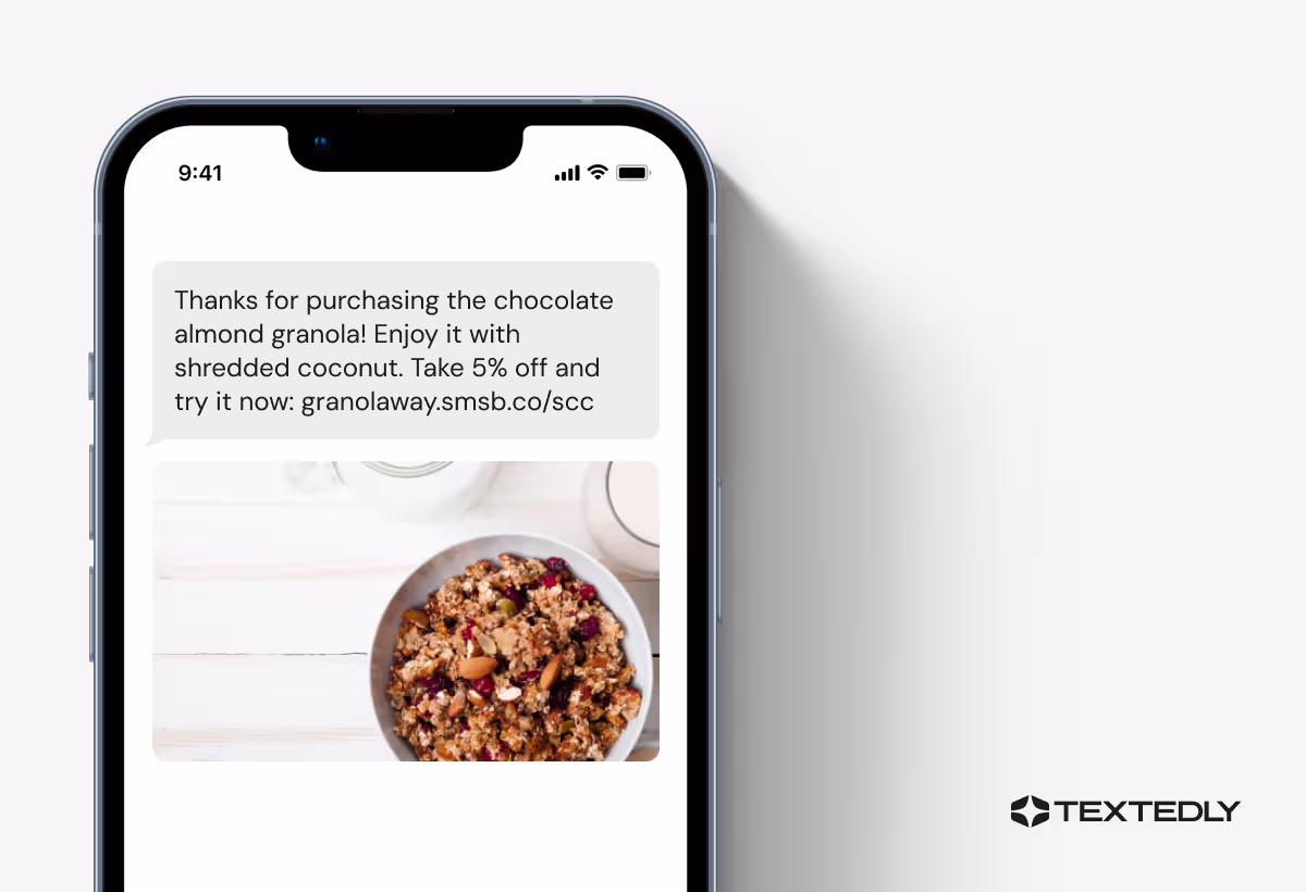 A limited-time discount MMS marketing example.